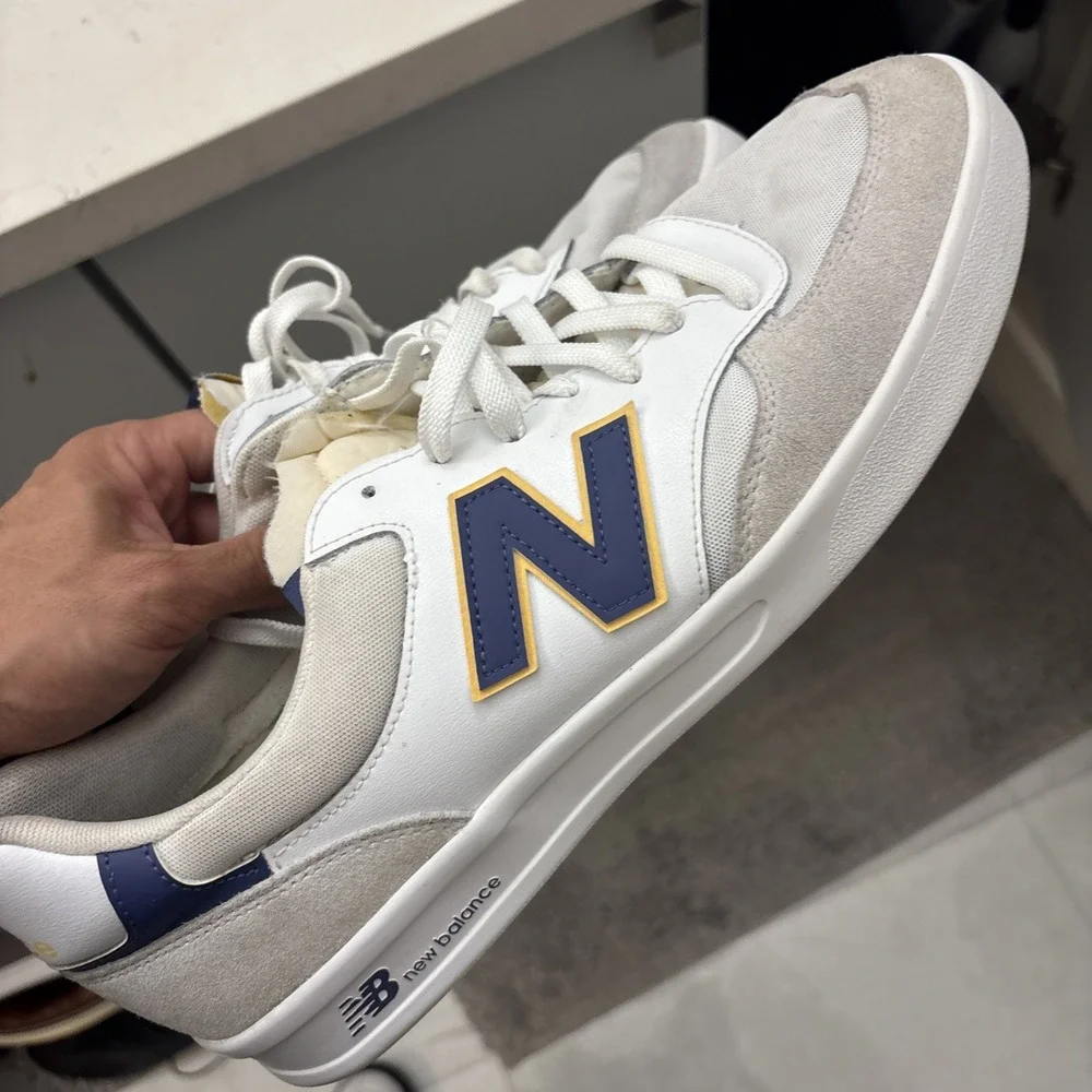 Size 13 - New Balance 300 Court White Navy